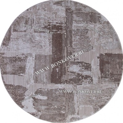 Турецкий Ковер Для Гостиной Дизайн 06 Бежево-Коричневый Круг